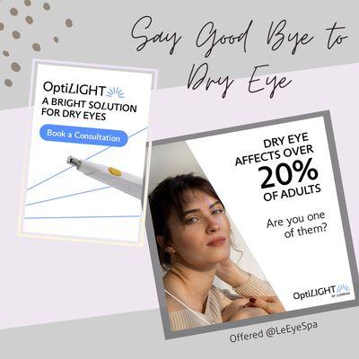 Optilight IPL featured treatment at Le Eye Spa. Targeting dry eye disease and improving eyelid aesthetics. Tighten|Brighten|Rejuvenate