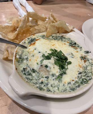 Spinach artichoke dip.. watery and clearly microwaved