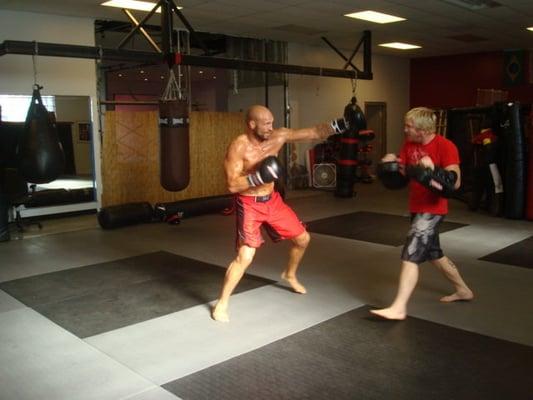 Toby Training UFC Hall of Famer Randy "The Natural" Couture