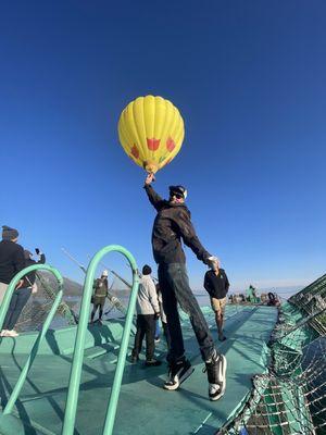 Ballon ride, boat ride