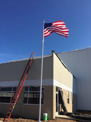 30' Aluminum Flagpole Installed in Connecticut