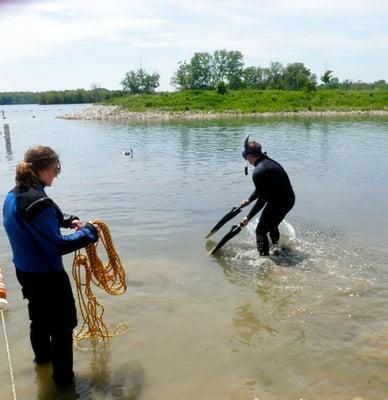 outdoor scuba training