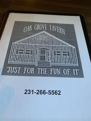 Front of menu