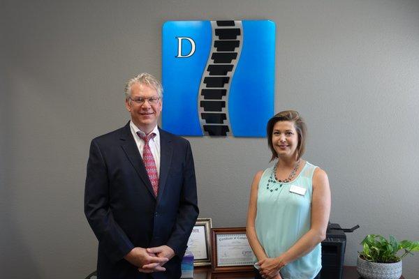 Dr. Davis and office manager, Shelby Tallon