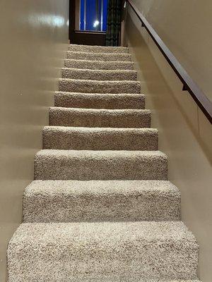 High quality Berber carpet on stairs came out great