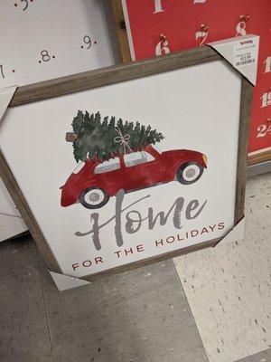 Holiday red vehicle + Christmas tree finds