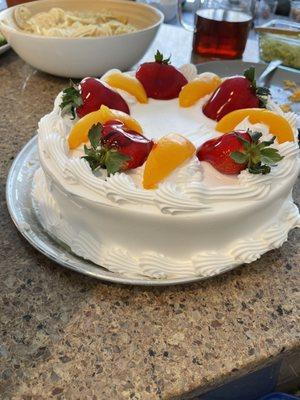 Peach/Strawberry Tres Leches Cake