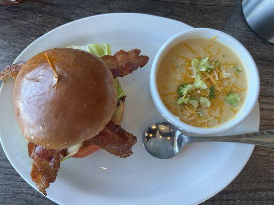 Cajun chicken with broccoli cheese soup. Very good.