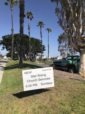 New meeting place for our Sunday evening church services. Located on Auto Center Drive in Oxnard!