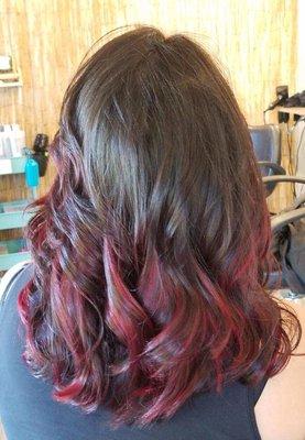 Red!  Dana does amazing, healthy color!