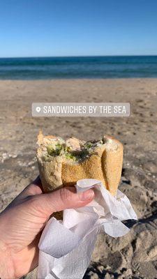 Delish! A quick walk down to the beach for the best view and best turkey sub!