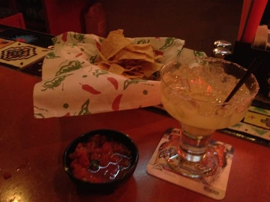 Chips, salsa, and margarita!