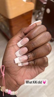 When i told kiki i do not like my nails she fixed it best she could in such short time because it got so late.