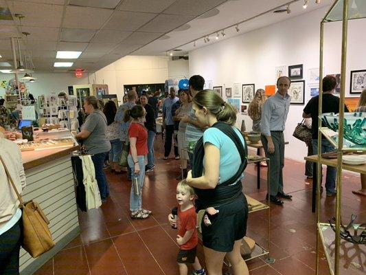 Crowd starting to build on Charity Pie Night (every 4th Friday of the month)