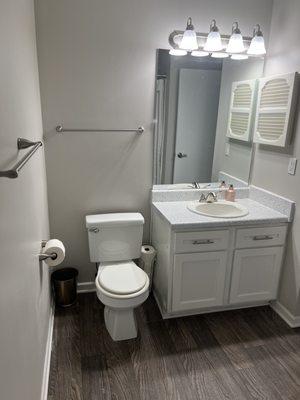 Guest bathroom of a 2 bedroom