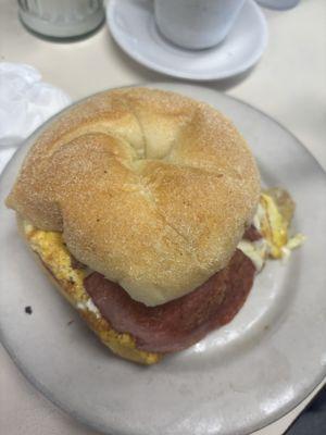 Pork roll egg and chesse