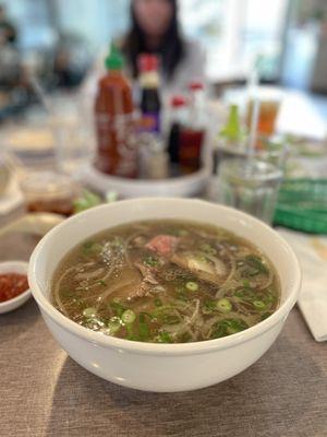 pho with rare steak