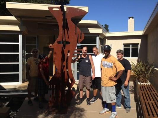 This is a 10' metal sculpture John moved for me in addition to the contents of a 5,000 square foot home, 3 car workshop.