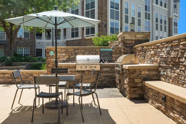 Outdoor grilling area