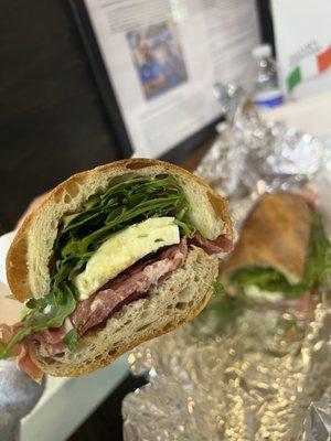 17. Trieste - prosciutto with buffalo mozzarella, balsamic and arugula