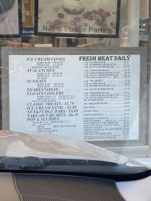 Dairy Grille menu