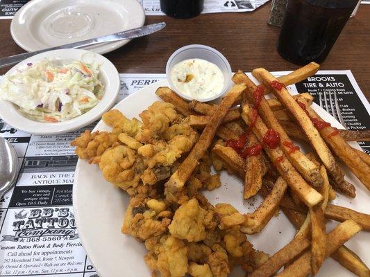 I had the whole fried clam dinner