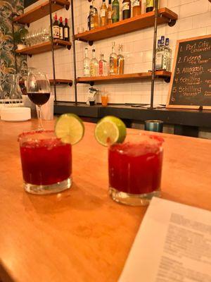 Blood orange margaritas