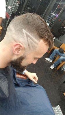 Great design by Jason the barber.