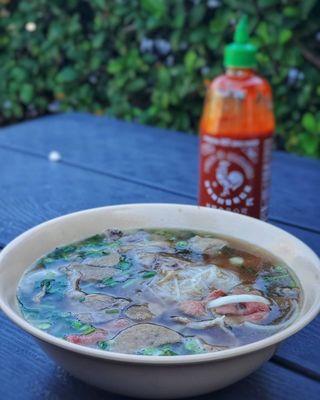 Seafood Pho (small) with added brisket.