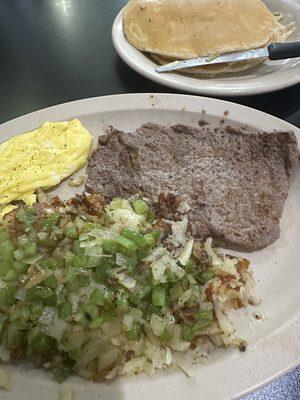 Ribeye steak eggs