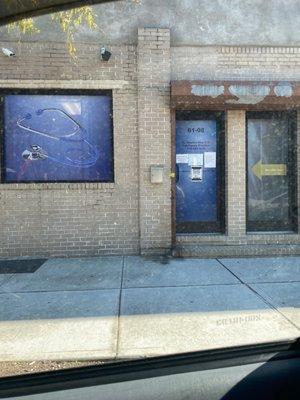 Entrance and outside picture of doctor office