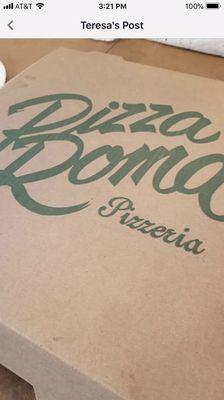 Pizza Roma my niece had ordered from here 5/1/2019