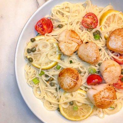 Seared Citrus Scallop Pasta