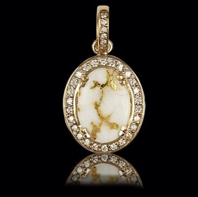 Golden quartz pendant in stock