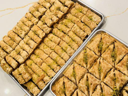 Try some of our delicious sweets 'Baklawa & Lady fingers'