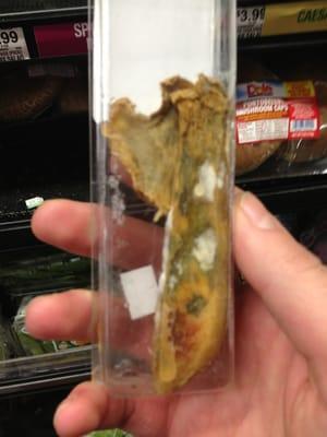 I found this moldy ginger and brought it to the register so it could be discarded. I returned 2 days later and saw it back