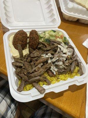 Beef-Lamb Shawarma Plate