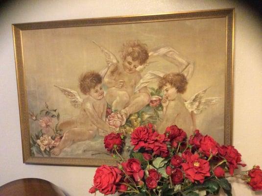 Antique painting entrusted to Tom.  Incredibly pleased with his care of my painting and his beautiful work.  3 feet by 4 feet