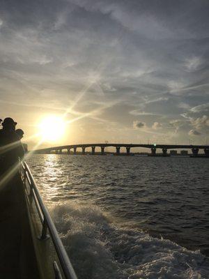 Sunset at Hathaway Bridge