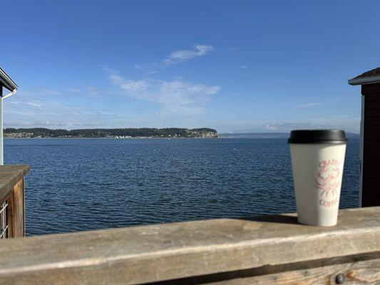 Great fall day for a delicious hot white chocolate!