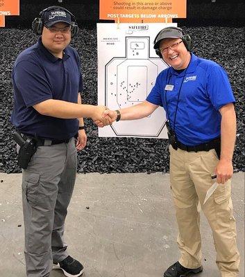 Qualifying for my holster certification with Instructor Paul!  Great class!  Safefire instructors bring plenty of experience to the table.