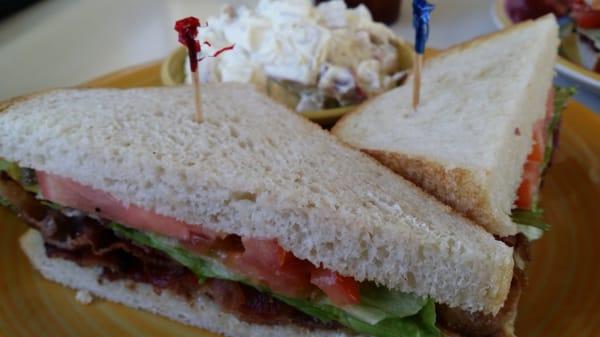 BLT with side of Potato Salad...which also has bacon!  YUM!!