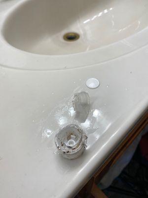 Cap stuck in my sink pipes