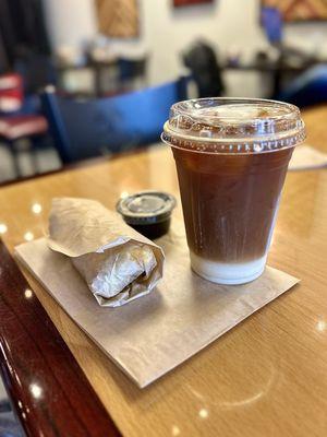 Brisket taco & Vietnamese style cold brew (summer menu item)