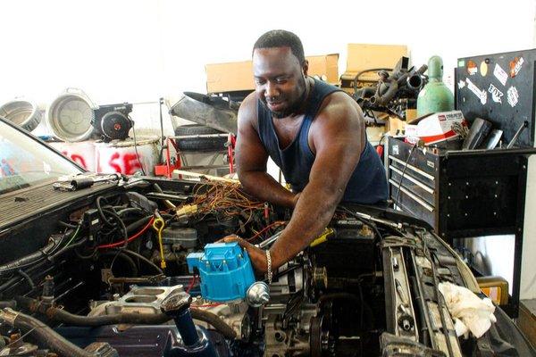 J-Rock is always smiling and ready to work on your vehicle.