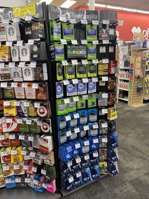 Plenty of Gift cards to choose from