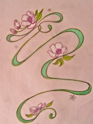 my next tattoo, hand drawn by the fabulous Dina!