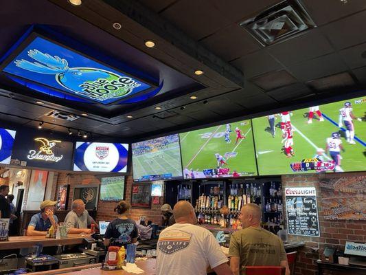 NFL football in the bar