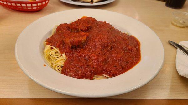 Spaghetti and meatballs