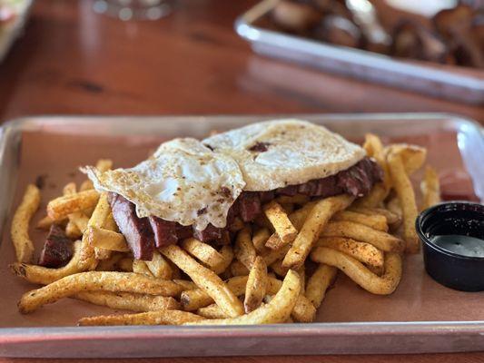 Steak and eggs